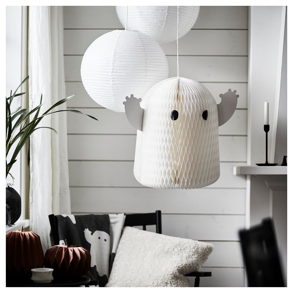 KUSTFYR Hanging decoration, ghost white, 20 "