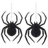 KUSTFYR Hanging decoration, spider black, 13 ¾ "