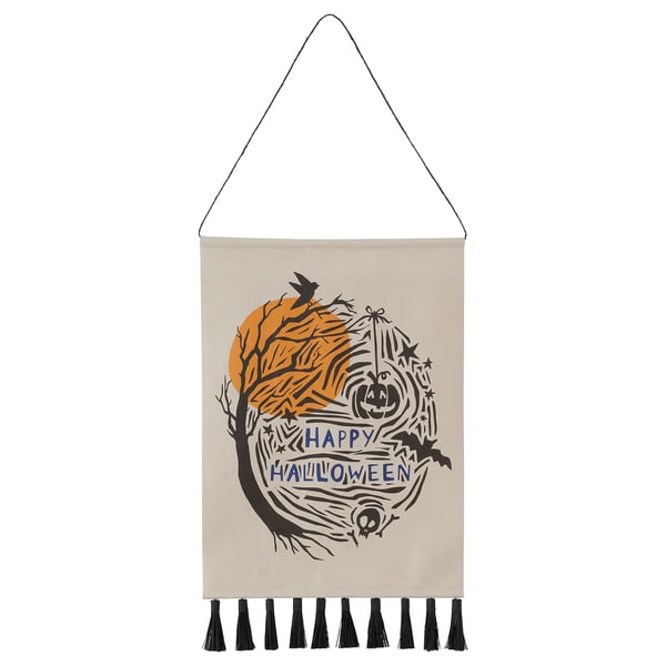 KUSTFYR hanging tapestry, black, 187/8x113/4" IKEA