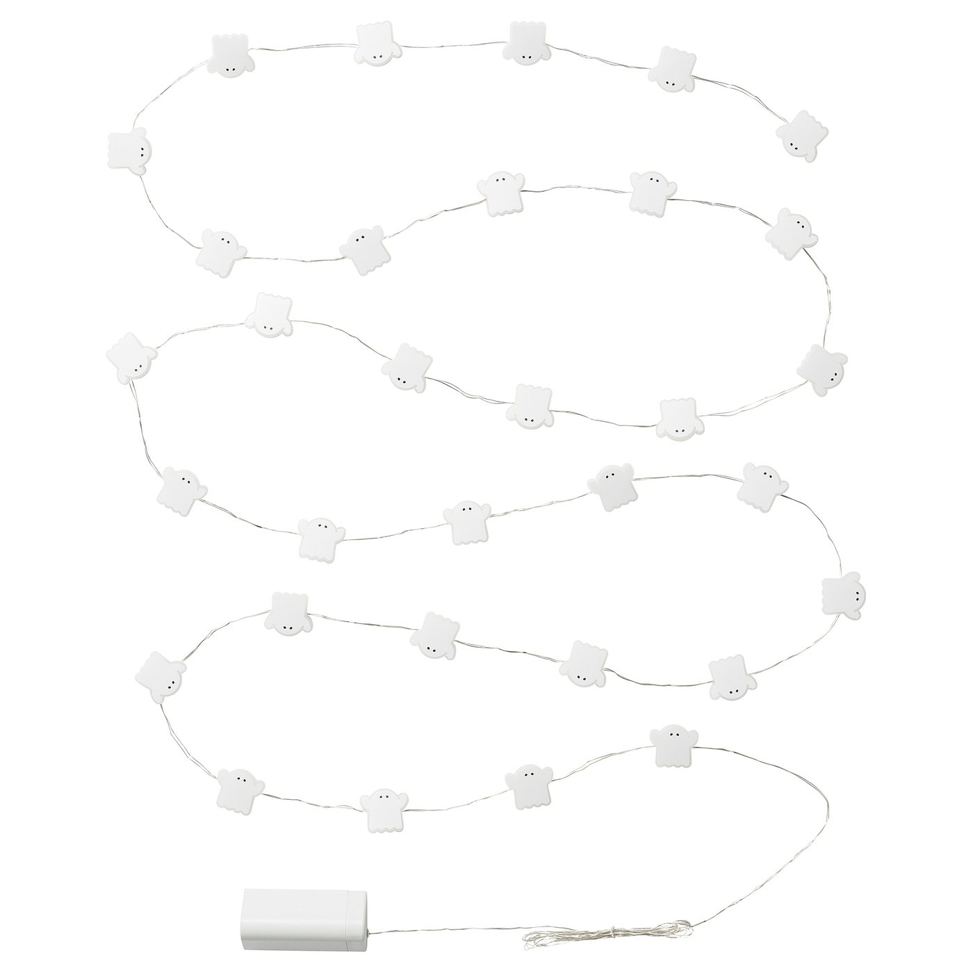 KUSTFYR LED lighting chain with 32 lights - ghost/battery operated indoor