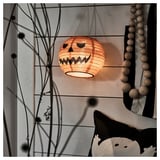 KUSTFYR LED pendant lamp, pumpkin/battery operated outdoor, 8 5/8 "
