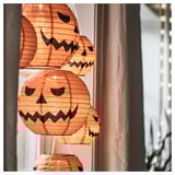 KUSTFYR LED pendant lamp, pumpkin/battery operated outdoor, 11 3/4 "