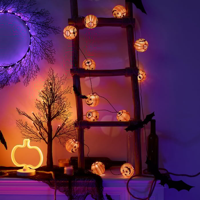 KUSTFYR LED string light with 12 lights, battery operated outdoor