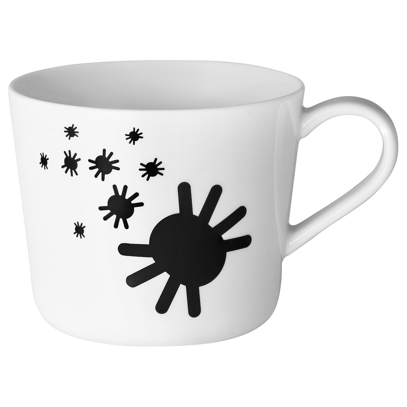 Mug, White/Spider Black