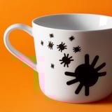 KUSTFYR Mug, white/spider black, 12 oz