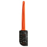 KUSTFYR Rubber spatula, black orange/white