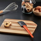 KUSTFYR Rubber spatula, black orange/white