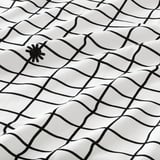 KUSTFYR Tablecloth, white/black, 57x94 "