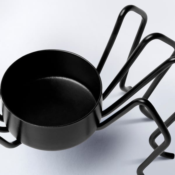 KUSTFYR tealight holder, black, 3" IKEA