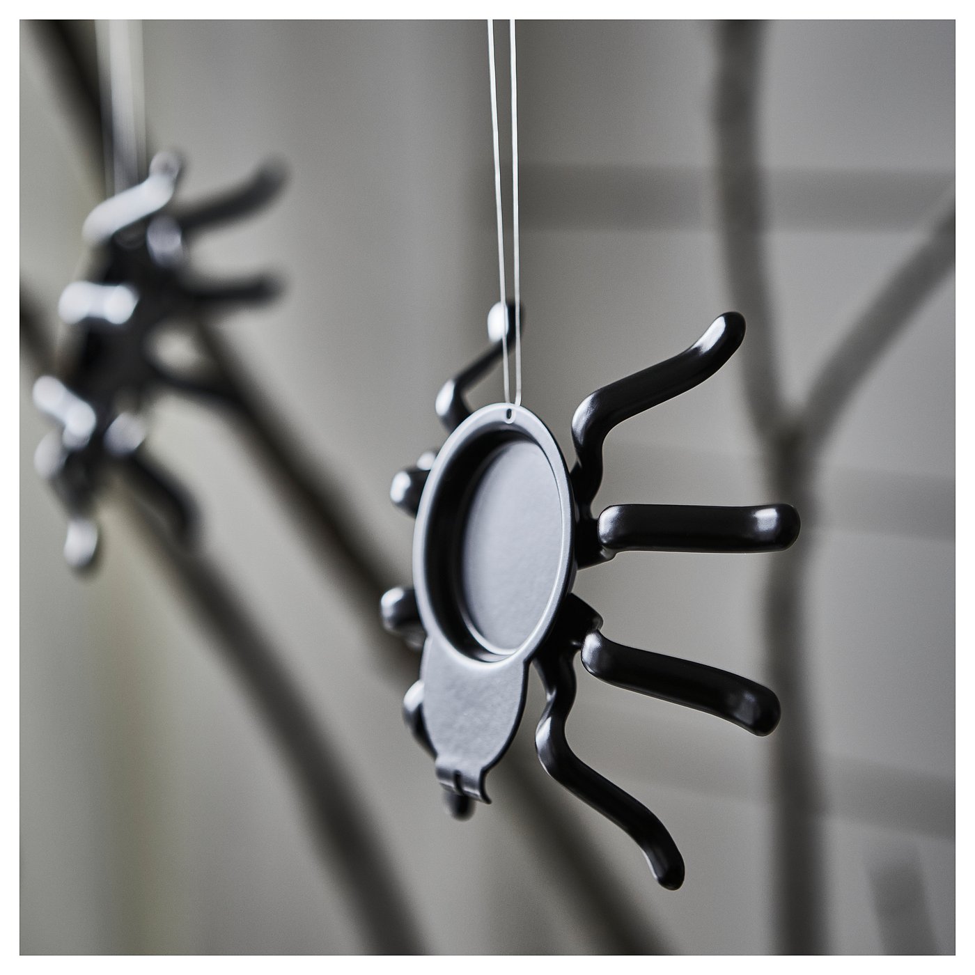 KUSTFYR tealight holder, spider black, 1