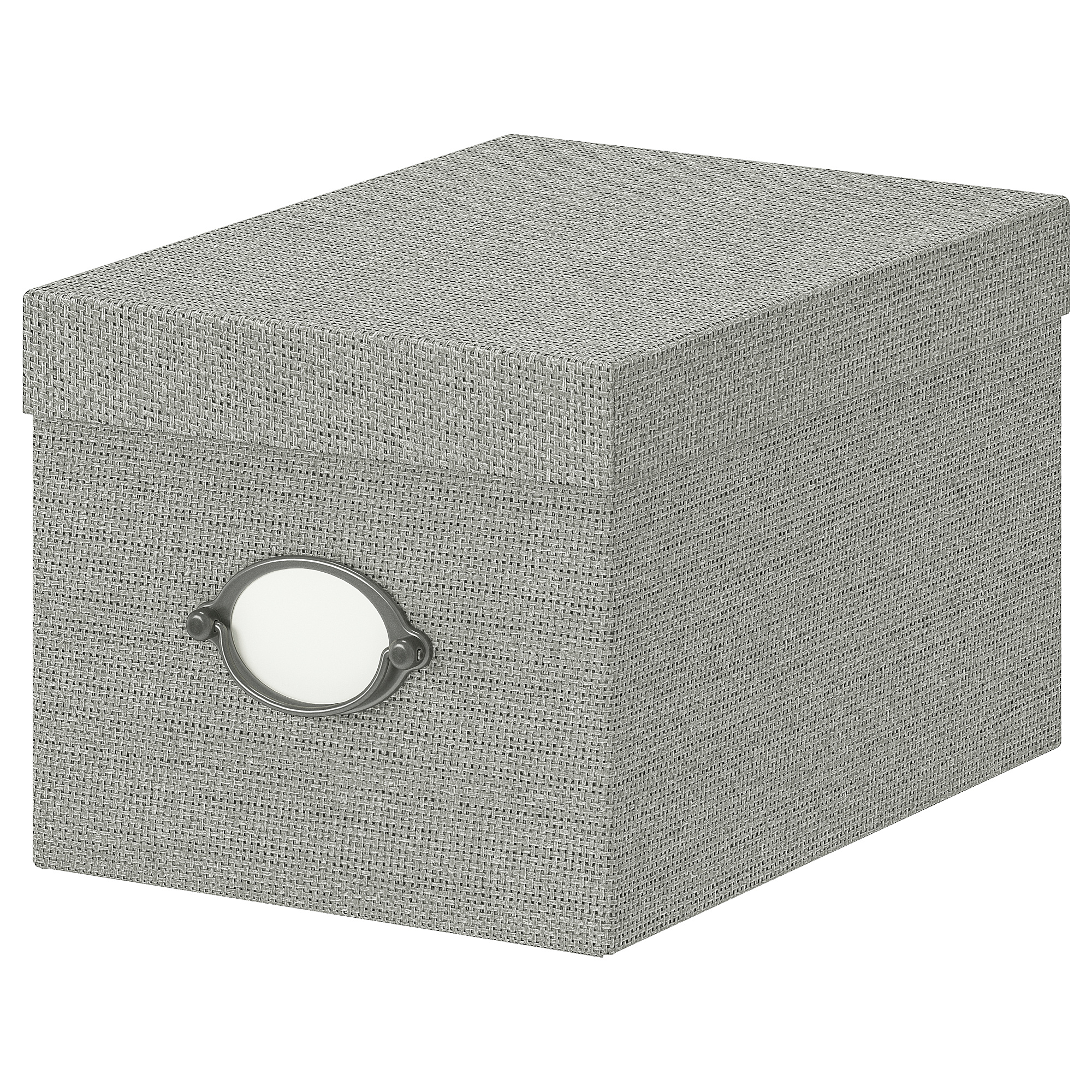 KVARNVIK Storage box with lid, gray, 7x9 ¾x6" IKEA