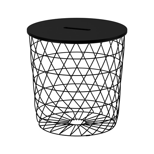 KVISTBRO storage table, wire mesh, flat top, multifunctional design.