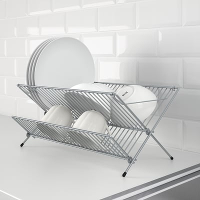 ORDNING Dish drainer, stainless steel - IKEA