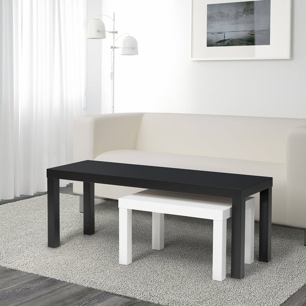 Lack Nesting Tables Set Of 2 Black White Ikea