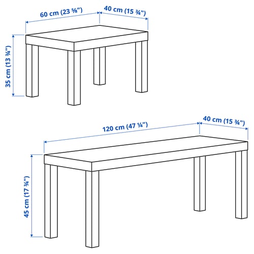 LACK Nesting tables, set of 2, gray IKEA