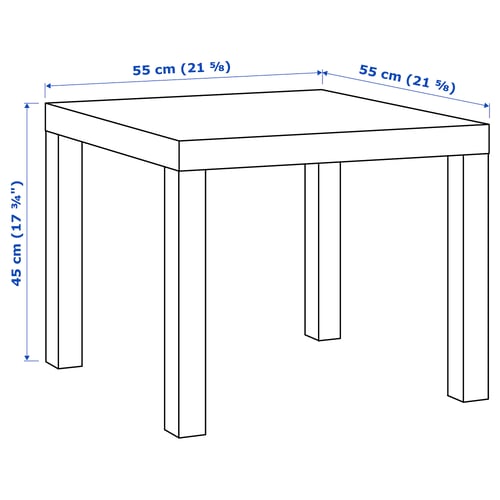 LACK Side table, black-brown, 21 5/8x21 5/8 "