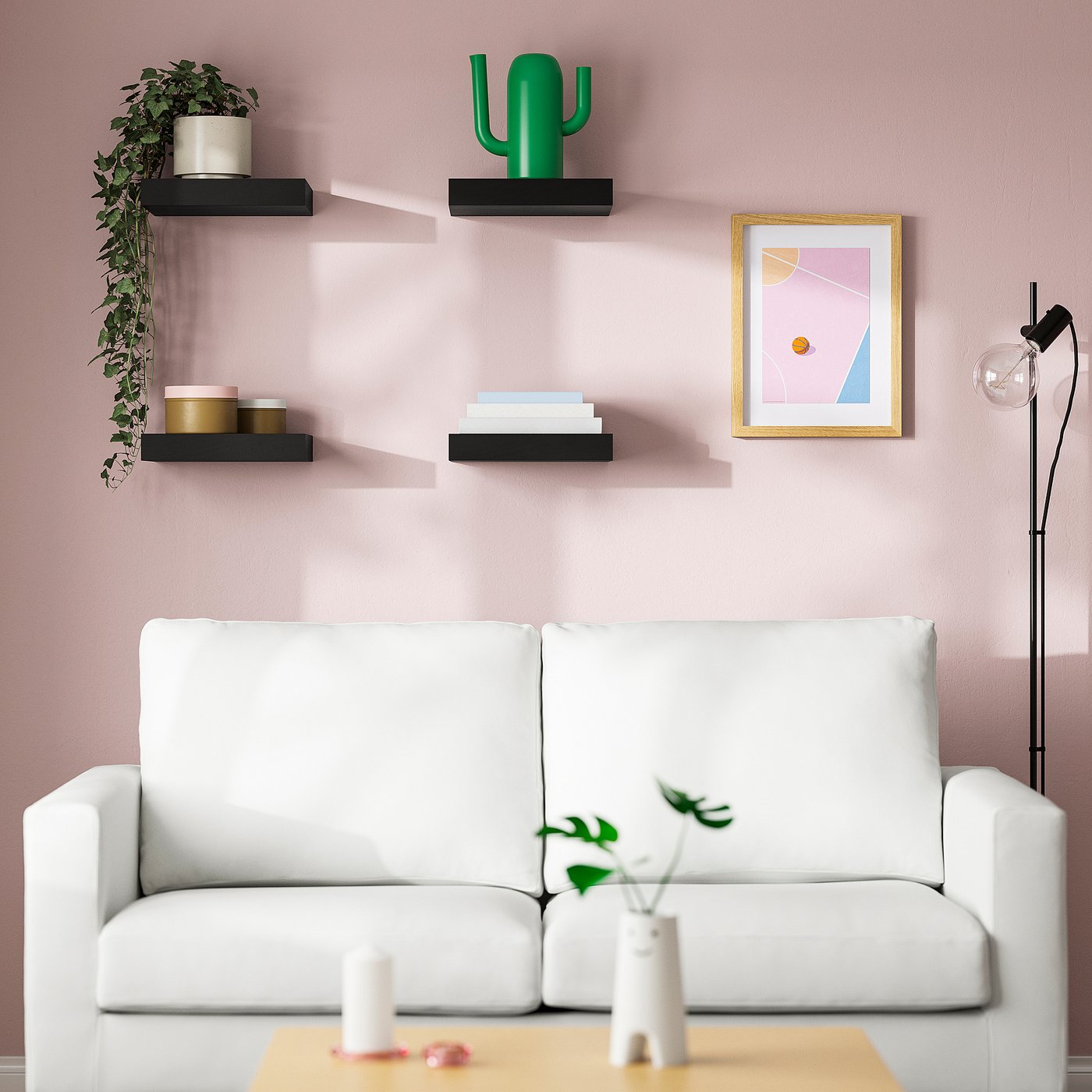LACK Wall shelf, black-brown, 11 3/4x10 1/4