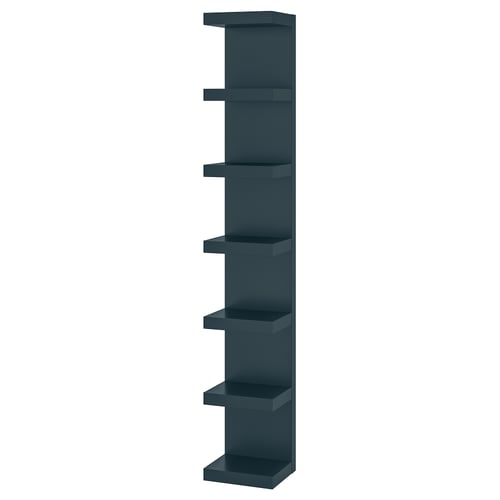 LACK Wall shelf unit - black-blue 11 3/4x74 3/4 "