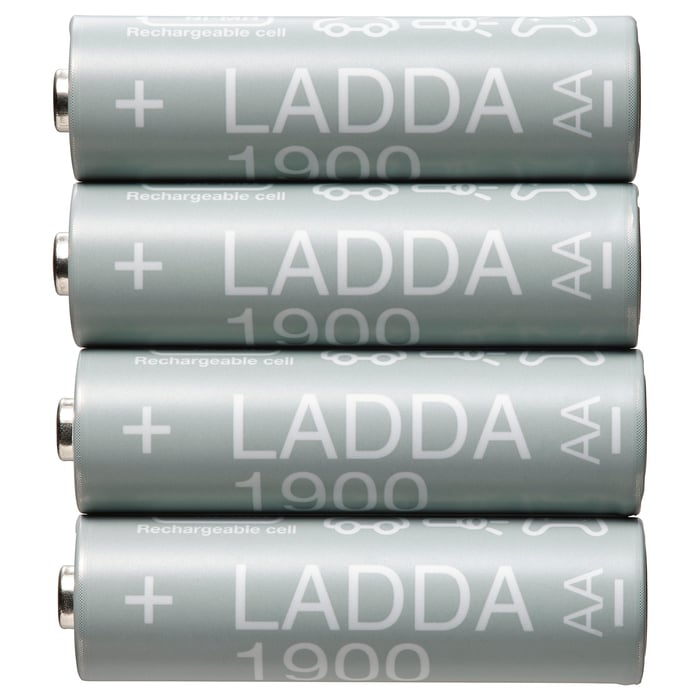 LADDA rechargeable battery, HR06 AA 1.2V, 1900mAh IKEA