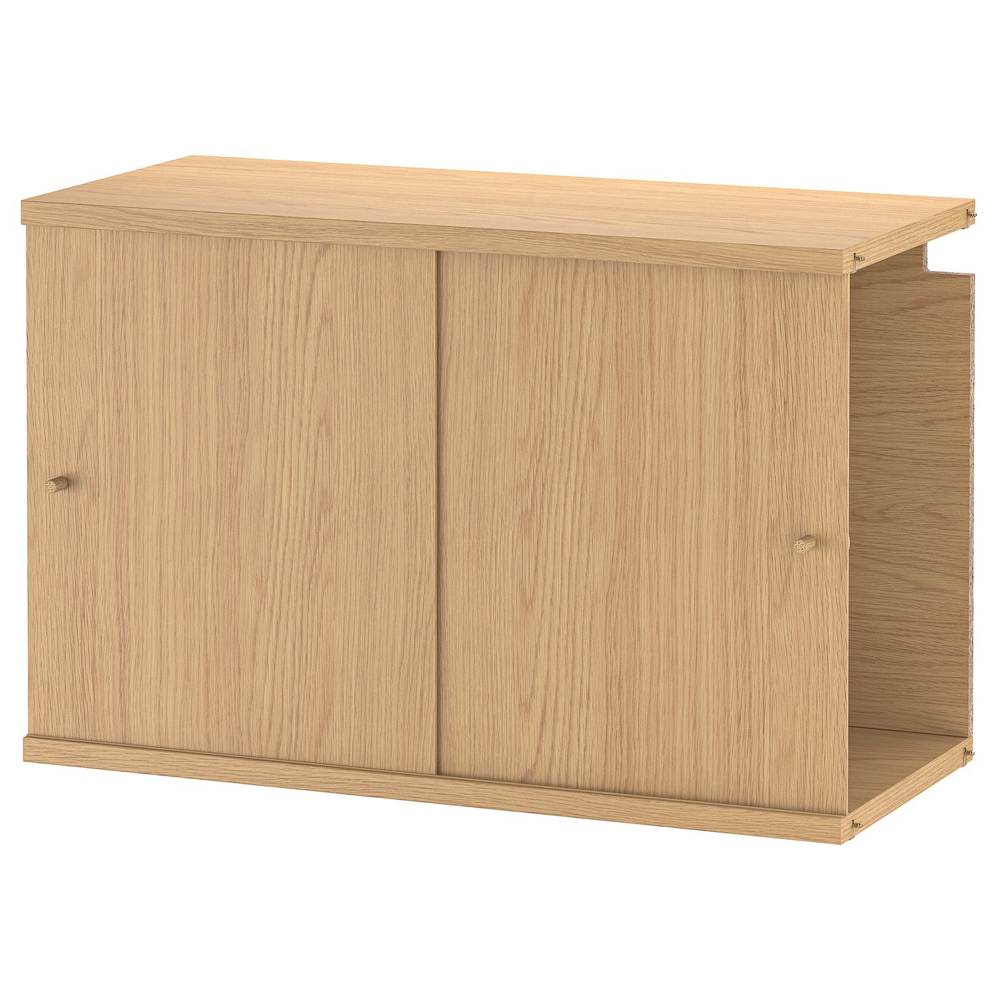 LÅDMAKARE Oak Effect Cabinet with Sliding Doors