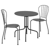 LÄCKÖ Table+2 chairs, outdoor, gray