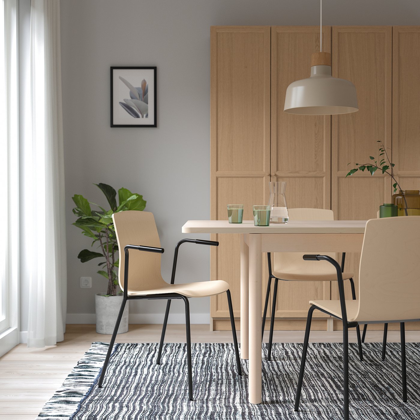 LÄKTARE conference chair, birch veneer/black - IKEA