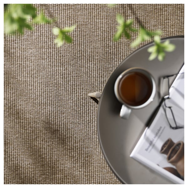 LÄTTBETONG Rug flatwoven, in/outdoor, beige/light brown, 5 ' 3 "x7 ' 7 "