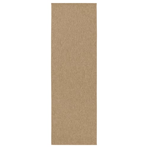 A beige and light-brown flatwoven rug named LÄTTBETONG, suitable for indoors and outdoors.