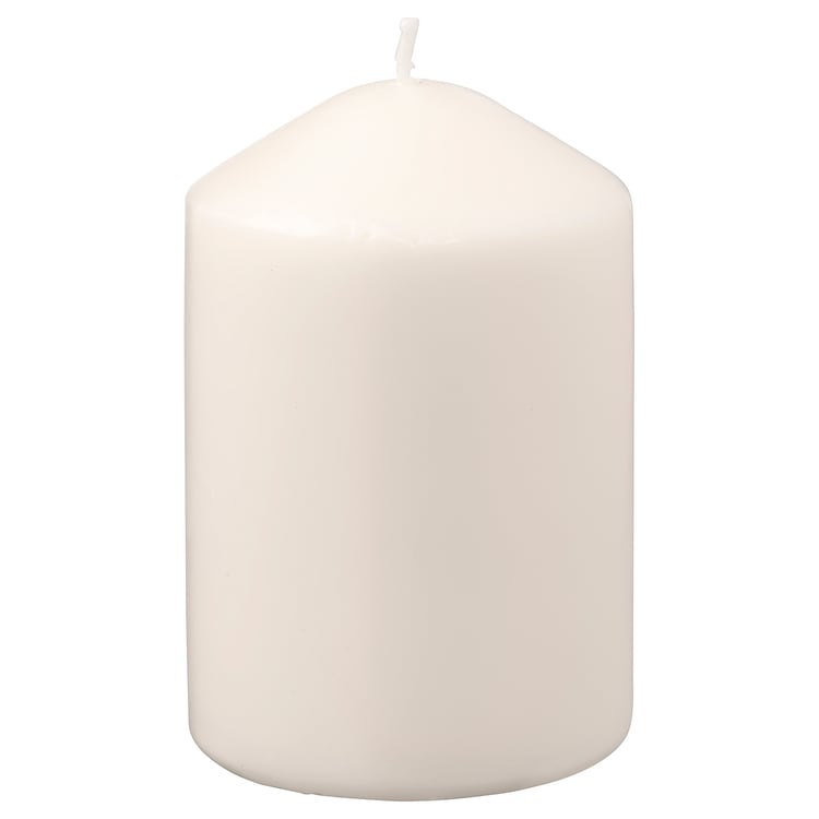 LÄTTNAD unscented block candle, natural, 4" IKEA