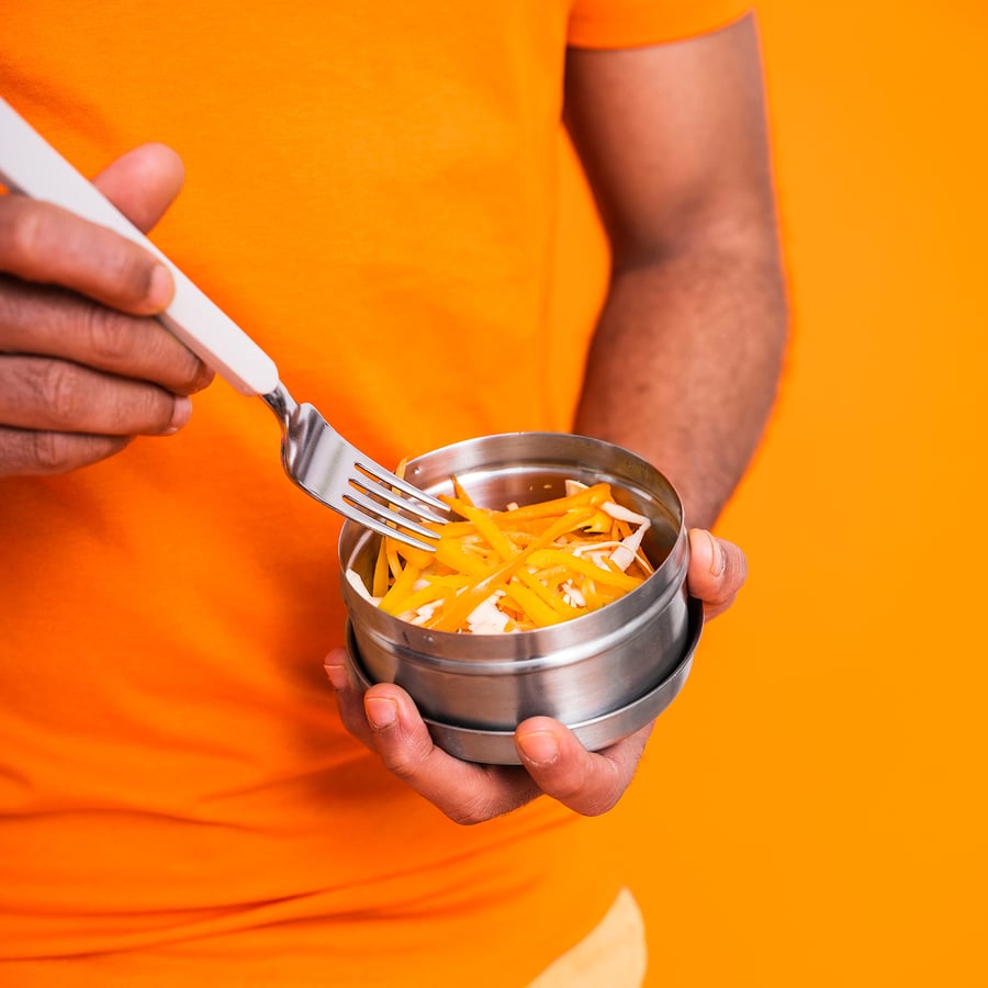 LÄTTUGGAD Snack container, set of 2, stainless steel IKEA