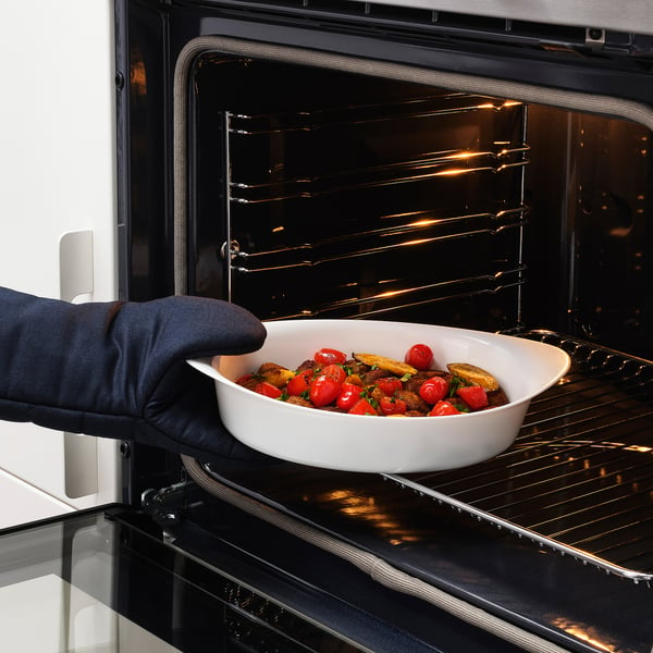 LÄTTVIKTIG Baking dish, white, 12x7 "