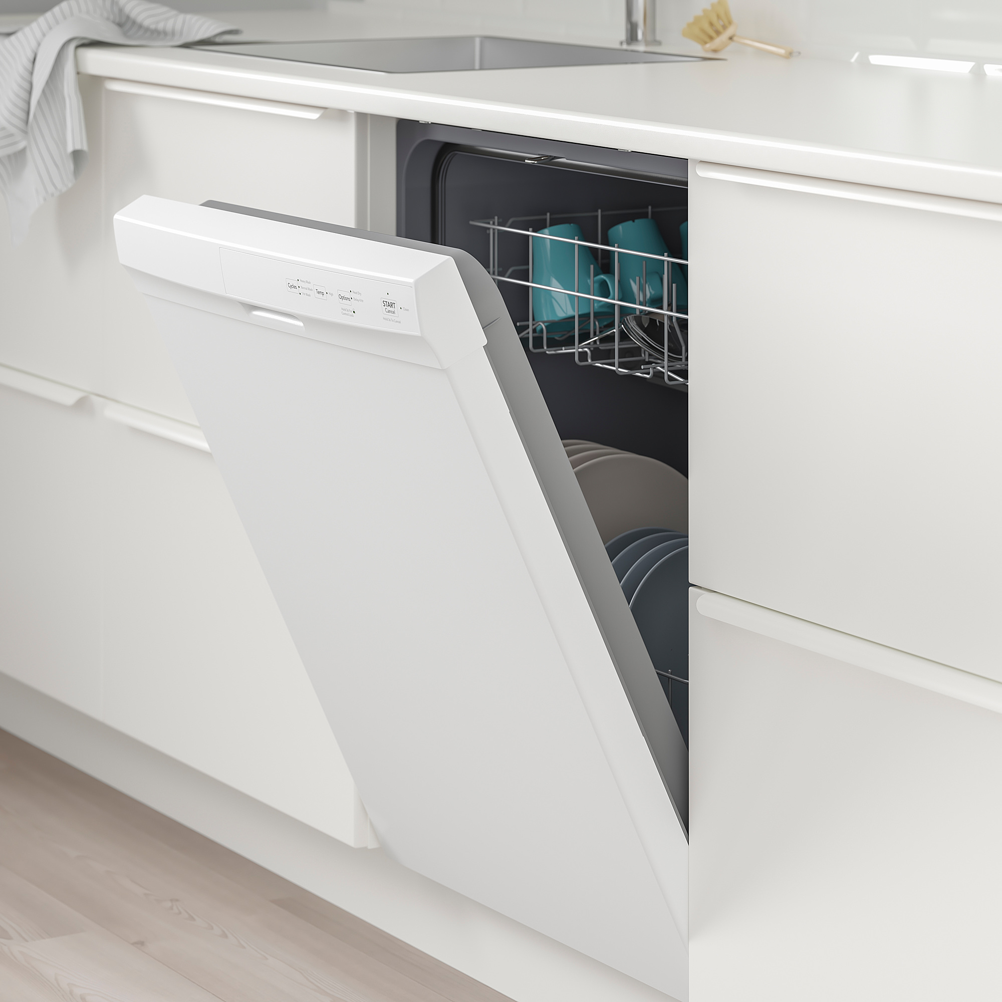 LAGAN Builtin dishwasher, white IKEA