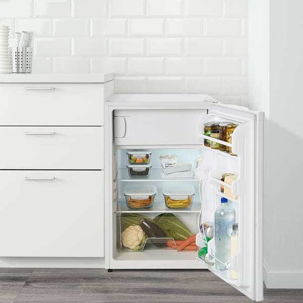 LAGAN Fridge with freezer compartment, compact/white, 4.0 cu.ft - IKEA