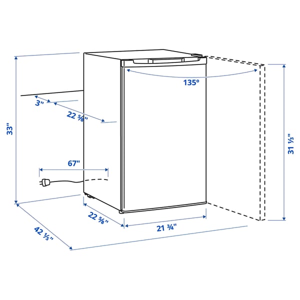 LAGAN Réfrigérateur av comp congélateur, indépendant/blanc, 97/16 l - IKEA