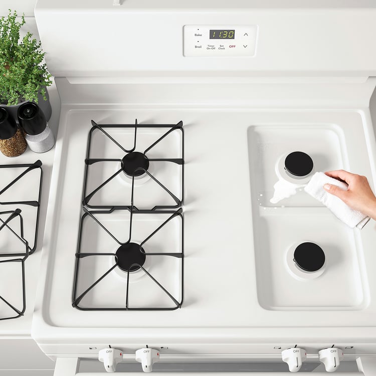 LAGAN range with gas cooktop, white IKEA