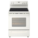 LAGAN Range with glass ceramic cooktop, white