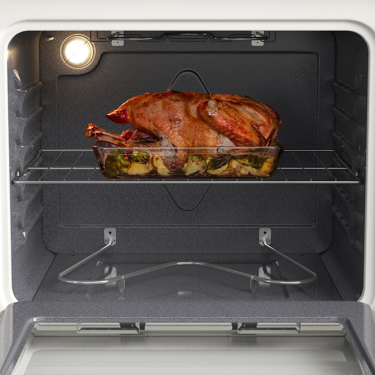 LAGAN range with glass ceramic cooktop, white IKEA