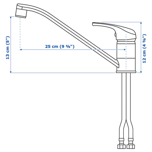 Illustration with measurements for the product: LAGAN.