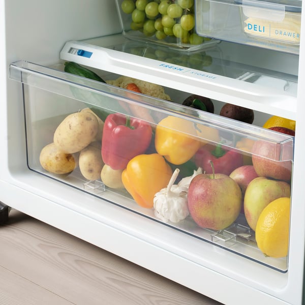 LAGAN Top-freezer refrigerator, white, 13.9 cu.ft - IKEA