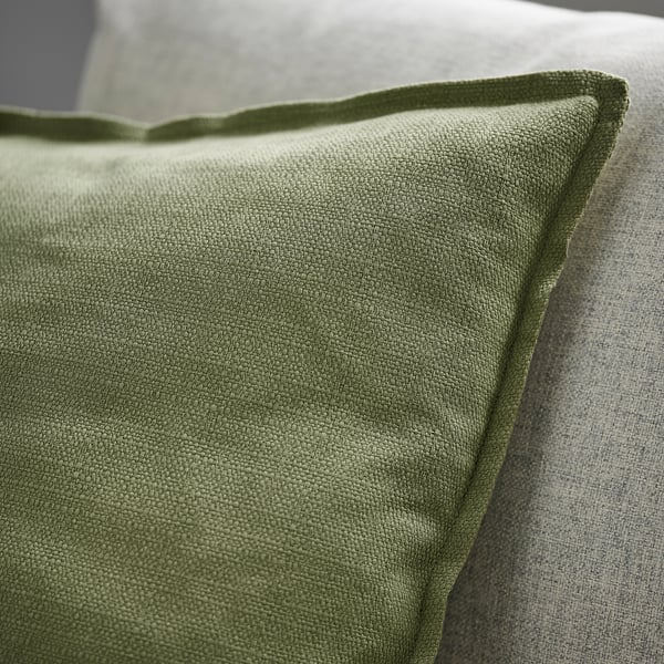 LAGERPOPPEL Cushion cover, gray-green, 20x20 "