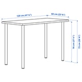 LAGKAPTEN / ADILS Desk, white, 47 1/4x23 5/8 "