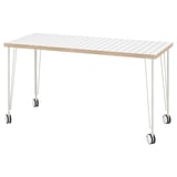 LAGKAPTEN / KRILLE Desk, white anthracite/white, 55 1/8x23 5/8 "