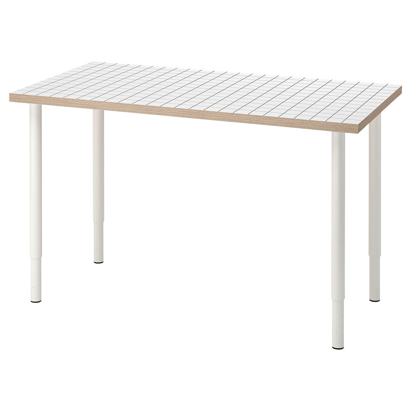 LAGKAPTEN / OLOV desk, white anthracite/white, 471/4x235/8