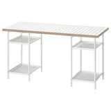 LAGKAPTEN / SPÄND Desk, white/anthracite, 55 1/8x23 5/8 "