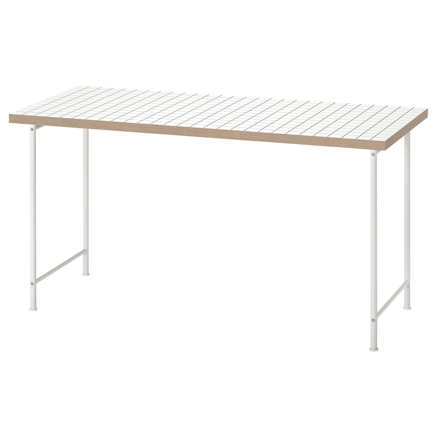LAGKAPTEN / SPÄND desk, white/anthracite, 551/8x235/8