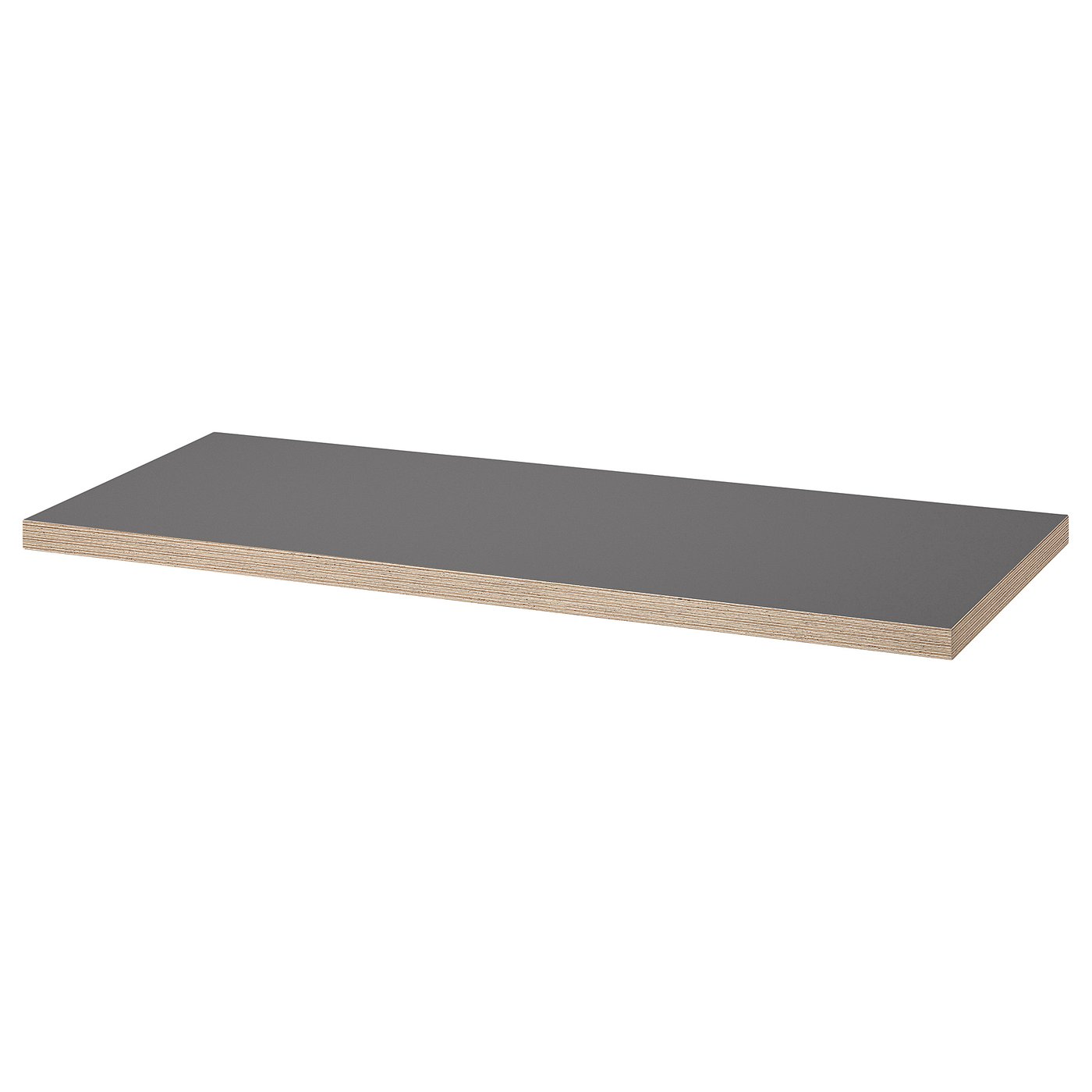 LAGKAPTEN tabletop, dark gray/wood effect, 471/4x235/8