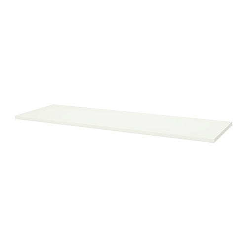 LAGKAPTEN white shelf: simple, rectangular, lightweight, strong fiberboard & particleboard design.