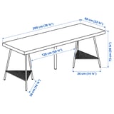 LAGKAPTEN / TILLSLAG Desk, white, 78 3/4x23 5/8 "