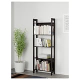 LAIVA Bookcase, black-brown, 24 3/8x65 "