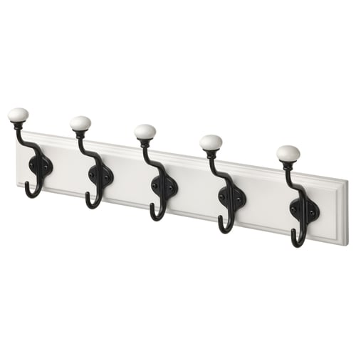 LANDKRABBA rack with 5 hooks, white, 19 ¾" IKEA